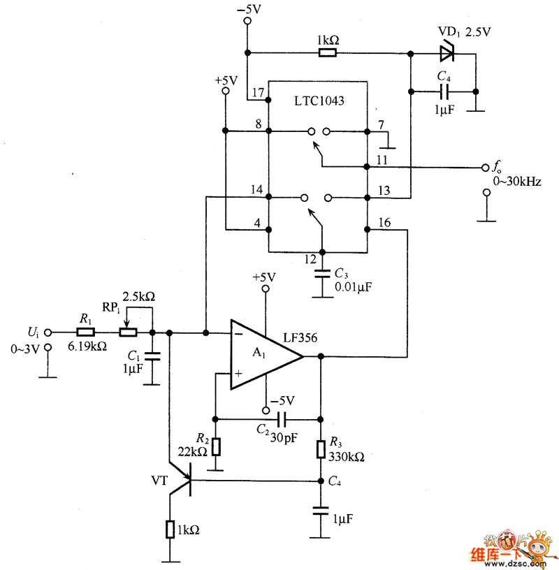 电压/频率（正比例）转换电路