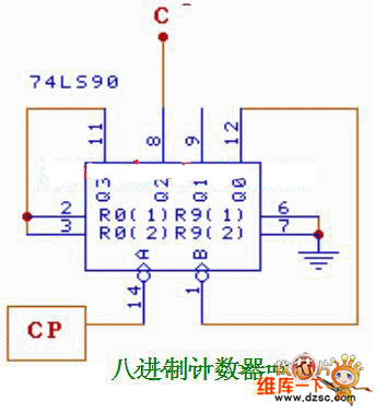 八8进制计数器电路图