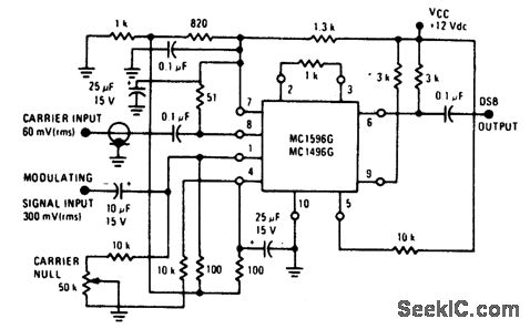 平衡调制器（＋12 Vdc单电源）信号产生 电路图 