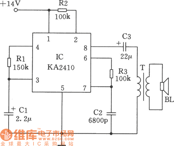 模拟声效发生器电路图