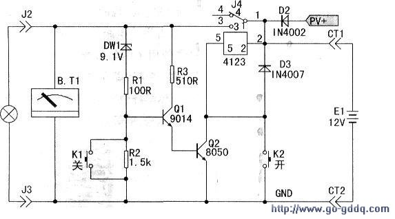 12v太阳能电源控制器的制作-其他光电实用电路图-电子