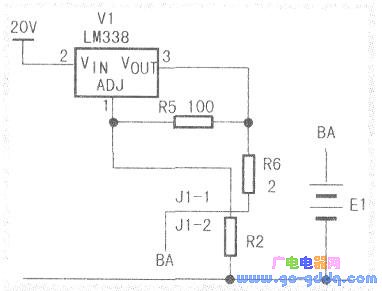 利用lm338实现对蓄电池的充电功能