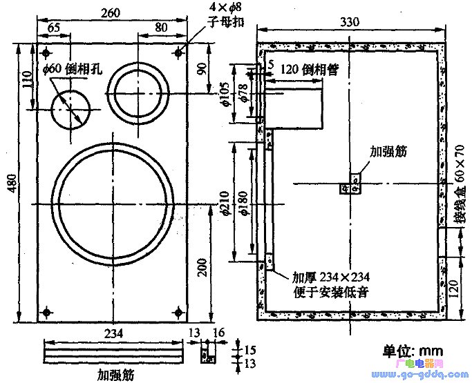 采用人造石制作的音箱-其他光电实用电路图-电子产品