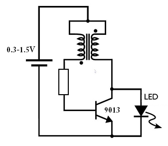 0.3-1.5V LED 手电筒