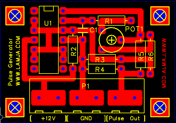LM324信号发生器的PCB图