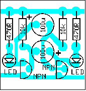 LED闪烁电路PCB图