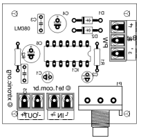 采用LM380集成的电路音频功率放大器