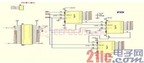 图2 74HC595控制模块电路图