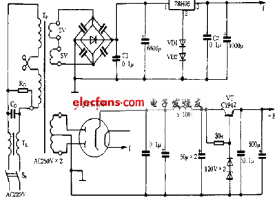 低噪声电子管前级电源原理图
