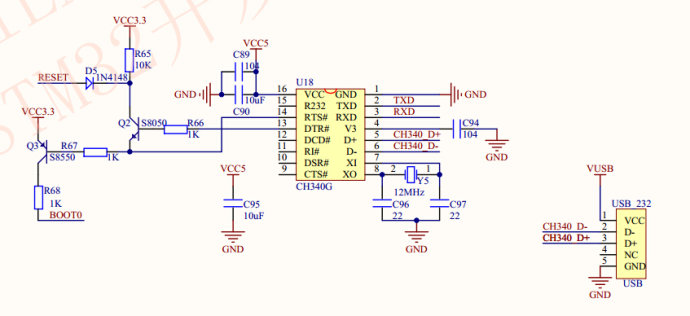 单片机下载程序电路原理之usb转串口线ch340pl2303max2