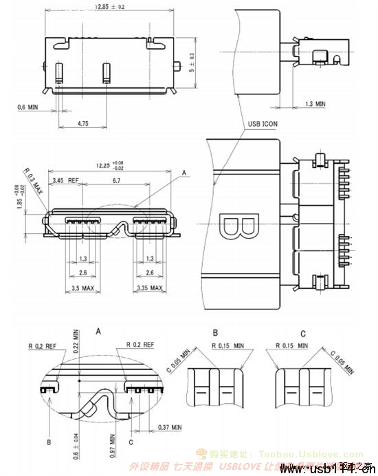 standard-b型接口尺寸图