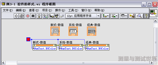 labview控件前面板对象