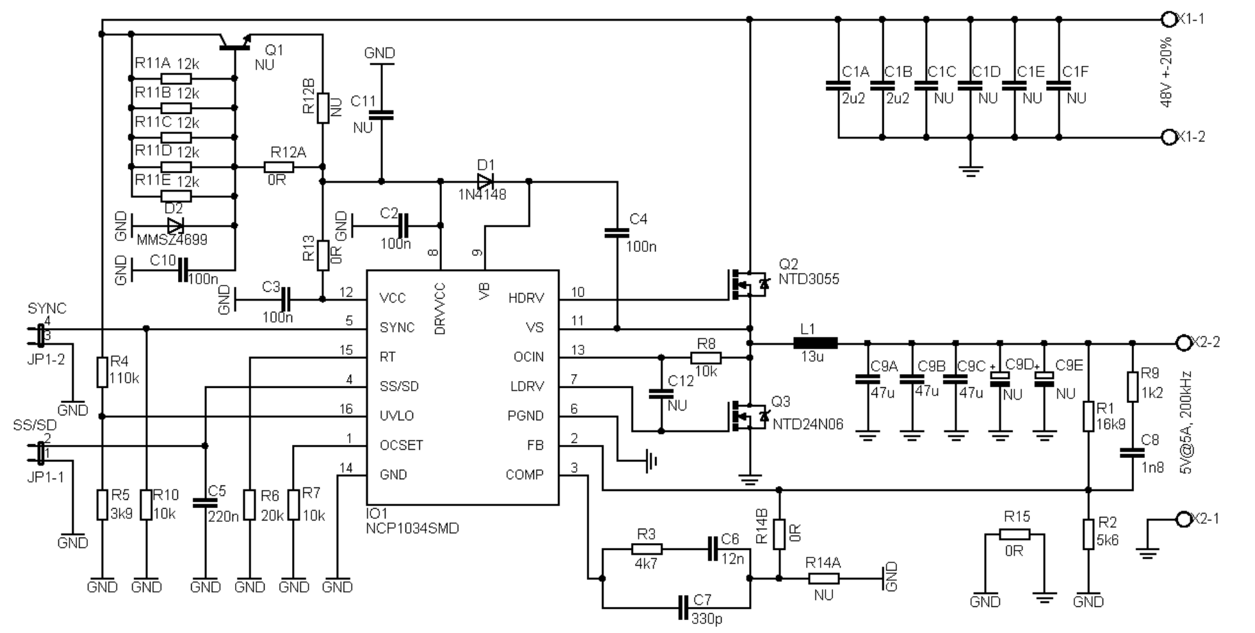 基于ON Semiconductor NCP1034 的25W模塊型DC/DC鐵路電源方案