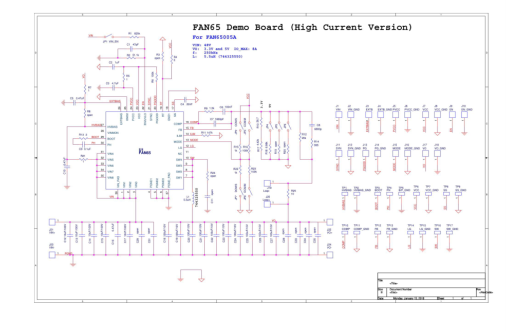 安森美半导体FAN65005A IC 应用于物联网通讯模组电源之POL 65V6A Voltage Mode Buck Regulator