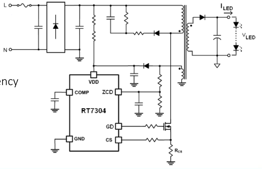 基于Richtek RT7304 的12W 隔离式LED照明方案