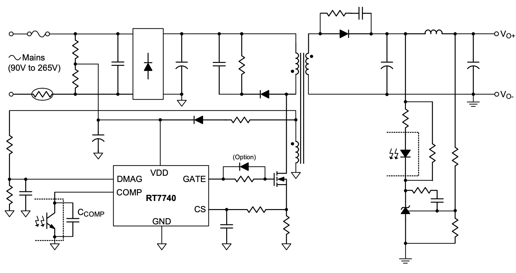 基于Richtek立錡RT7740GA的18W傳統(tǒng)電源適配器方案