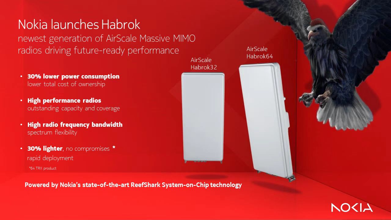 MWC23諾基亞推出了由最新一代ReefShark提供支持的AirScale 5G massive MIMO