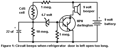 「电路分享」冰箱门报警器