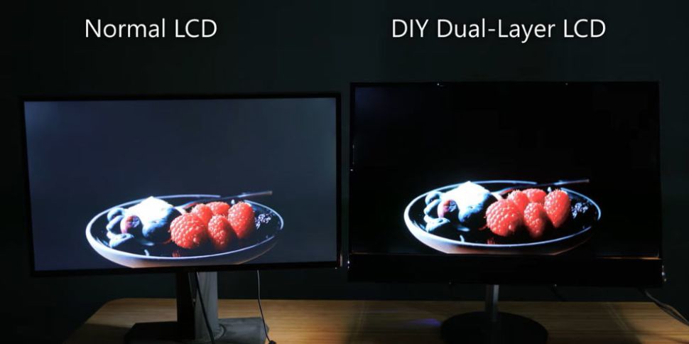 主播 DIY 双层 LCD 显示器：显示效果媲美 OLED