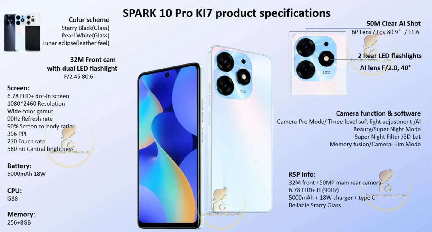 傳音 Tecno 將于 3 月中旬在印度推出 Spark 10 Pro 入門(mén)手機(jī)