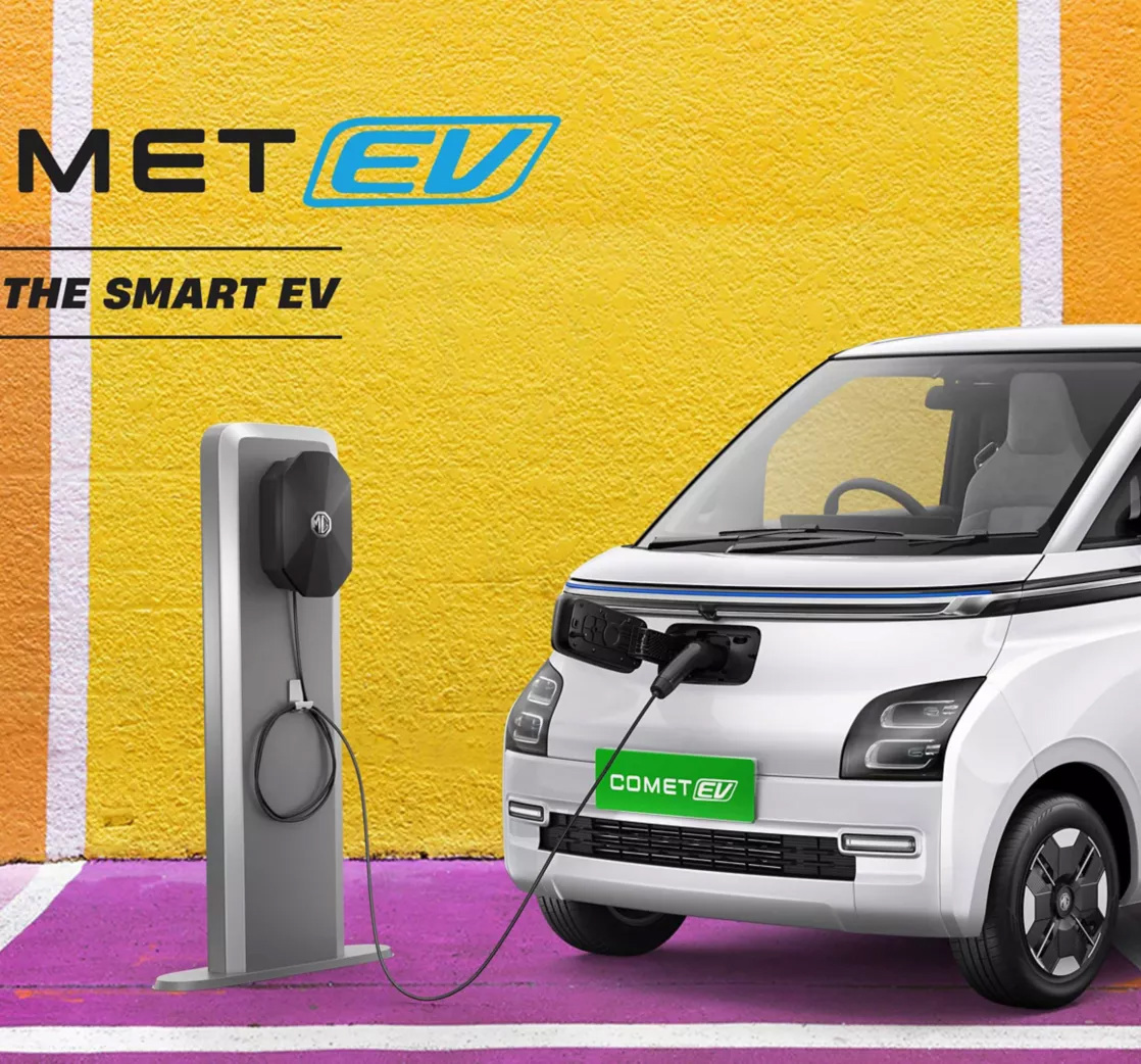 上汽名爵在印度推出當(dāng)?shù)刈畋阋说碾妱?dòng)汽車“Comet EV”，外觀像極了五菱 Air EV