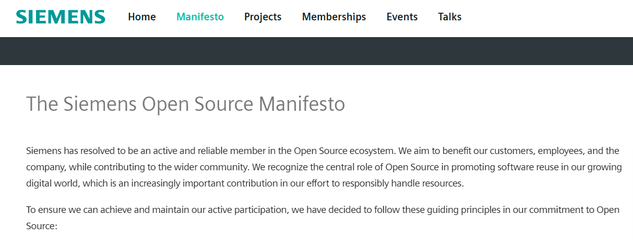 西門子宣布擁抱開源，將在開發中使用并貢獻更多開源項目