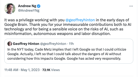 谷歌痛失大将：“AI教父” Geoffrey Hinton离职，只为给人类敲响警钟？