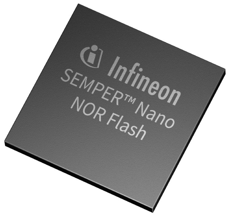 英飞凌推出256 Mbit SEMPER Nano NOR Flash快闪存储器产品，助力打造小巧节能的工业和消费电子产品。英飞凌