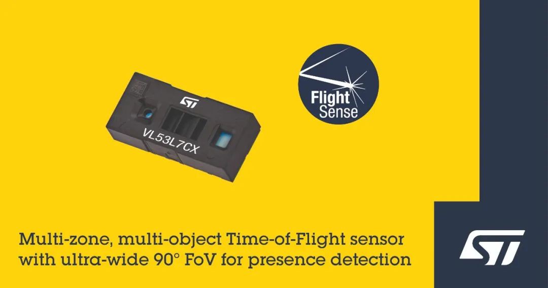 意法半导体全新多区测距 TOF 传感器发布：90 度视场角，号称“堪比相机水准”