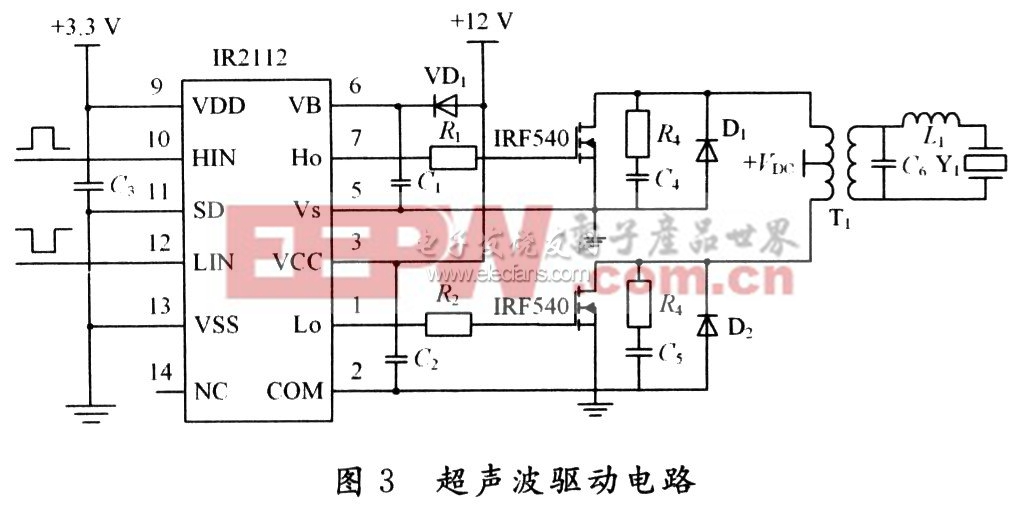 低频超声透皮仪中的超声波驱动电路