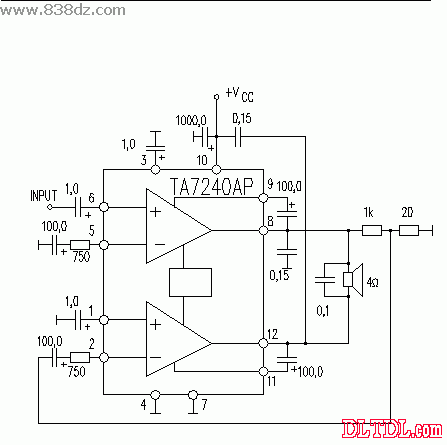 ta7240典型应用电路图图片