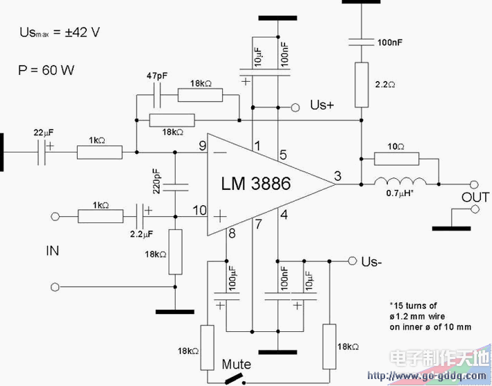 lm3886吴刚电路图图片