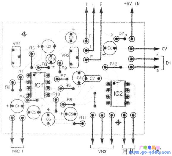 便攜式有線耳機通訊裝置的設計與製作-其他光電實用電路圖-電子產品