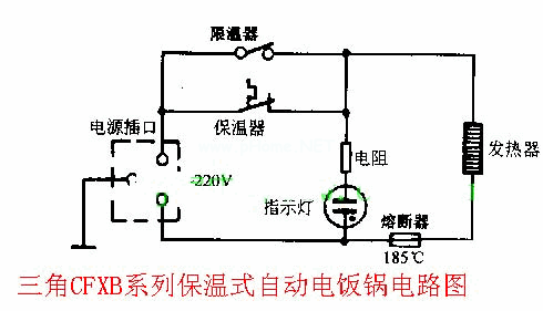 电饭锅内部线路结构图图片