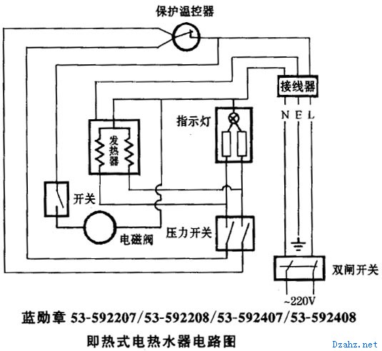 电热水器水管线路图图片