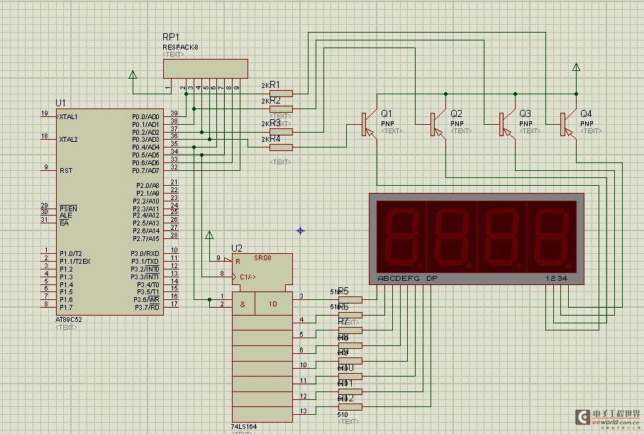 74ls164在单片机中的使用
