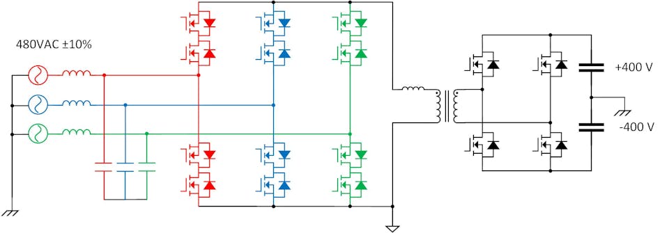 用于单级隔离 AC-DC 电源的矩阵转换器